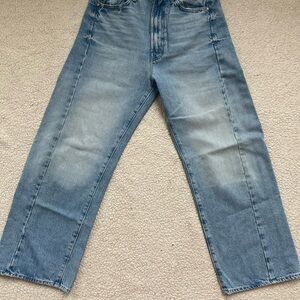 MOTHER Women's half-pipe light blue ankle Jean